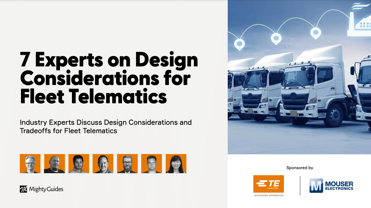 TE Connectivity and Mouser Electronics: 7 Experts on Design Considerations for Fleet Telematics